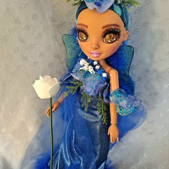 Tiny Elegance an ooak Rainbow high doll art custom repainted fairy wings - Picture 6 of 13